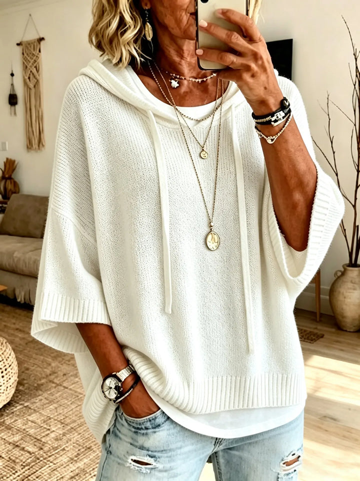 Celandria - Oversized-Kurzarm-Hoodie mit besonders weichem Griff