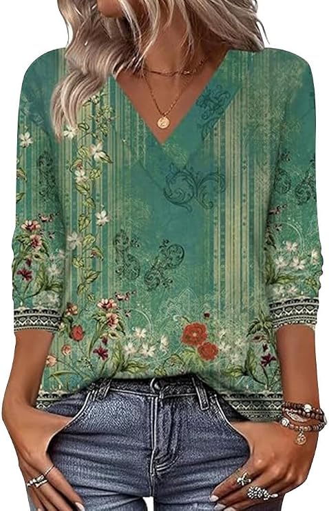 Arianwen - Soft-Touch-Bluse mit V-Ausschnitt