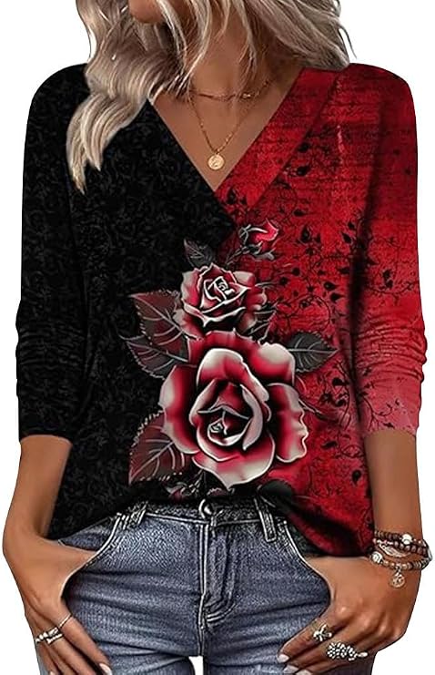 Arianwen - Soft-Touch-Bluse mit V-Ausschnitt