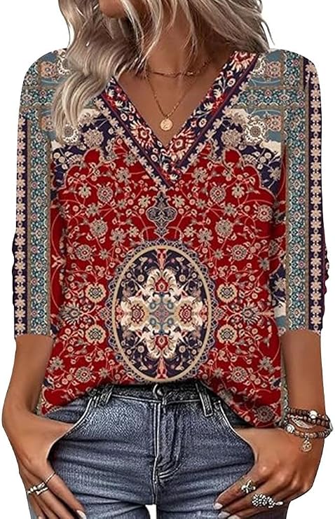 Arianwen - Soft-Touch-Bluse mit V-Ausschnitt