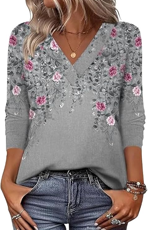 Arianwen - Soft-Touch-Bluse mit V-Ausschnitt