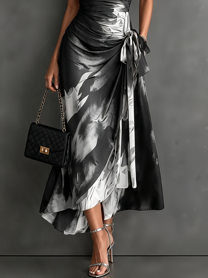 Kaia - Weiches Wickel-Hemdblusenkleid