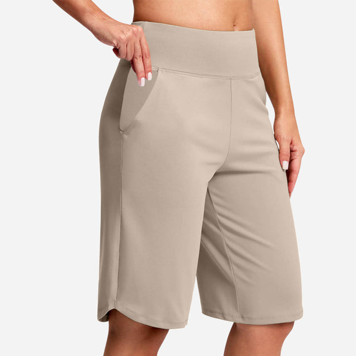 Odeliora - Hochtaillierte, komfortable Bermuda-Shorts