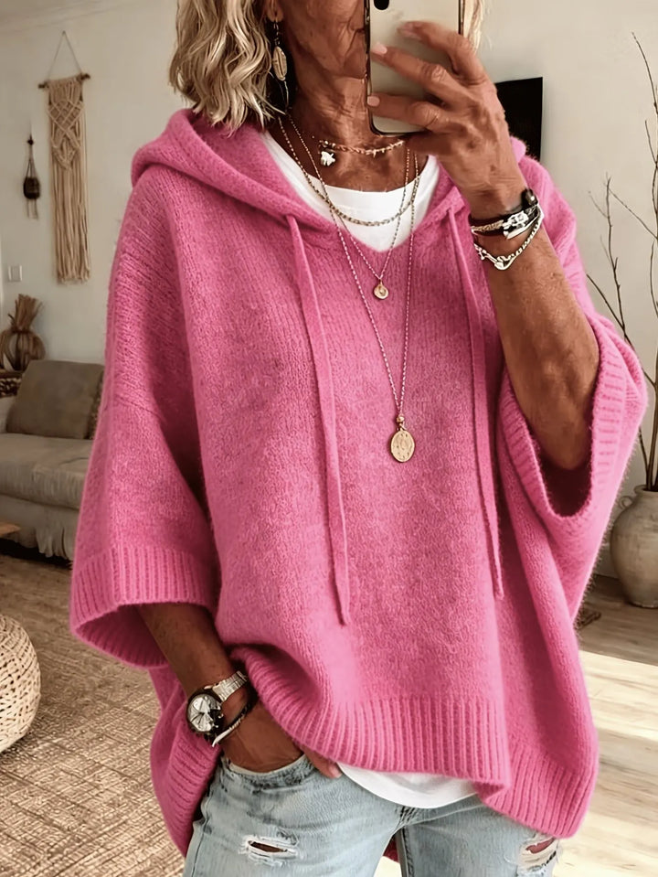 Celandria - Oversized-Kurzarm-Hoodie mit besonders weichem Griff