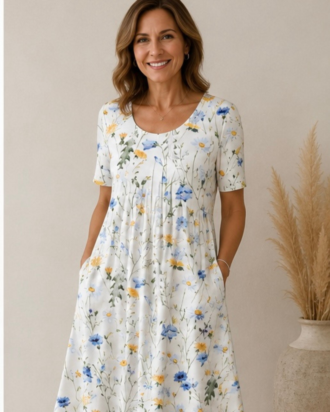Ailith - Drapiertes Soft-Touch-Kleid