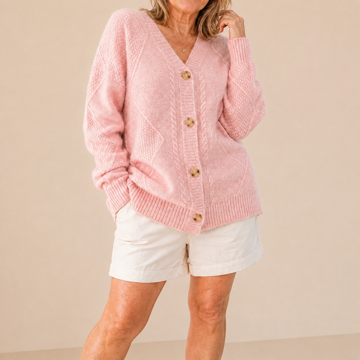 Halcyon - Soft-Touch-Strickjacke mit Knöpfen