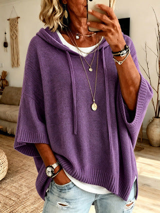 Celandria - Oversized-Kurzarm-Hoodie mit besonders weichem Griff