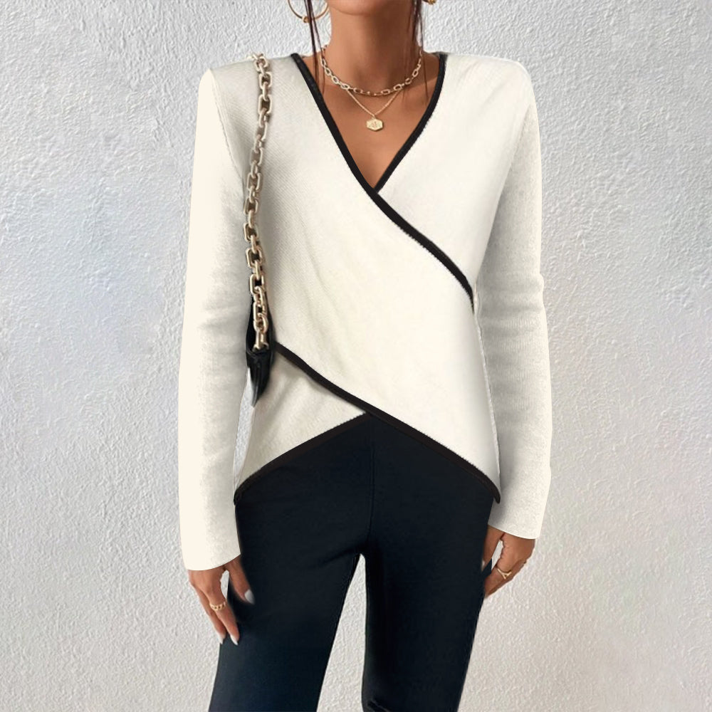 Arceline - Weicher V-Ausschnitt-Pullover