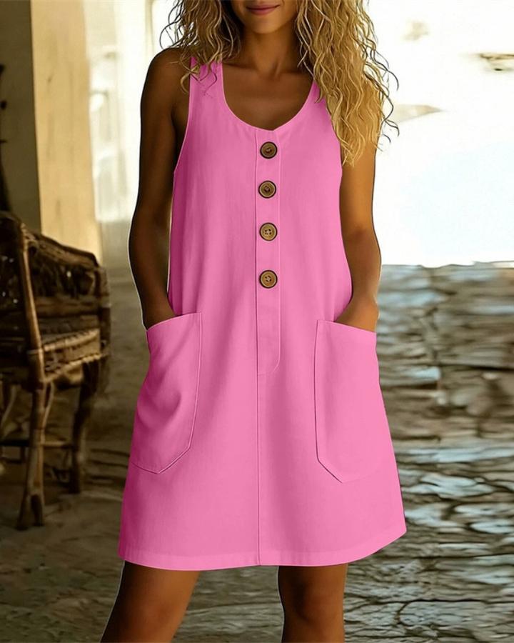 Katelin - Luftiges Sommerkleid mit Knopfleiste