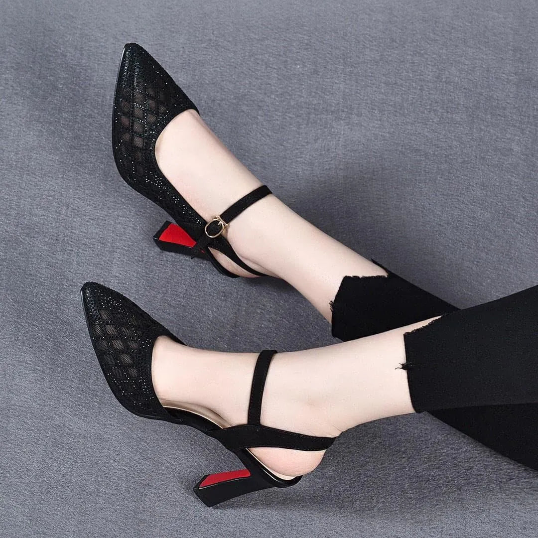 Delyse - Premium Pumps mit Blockabsatz