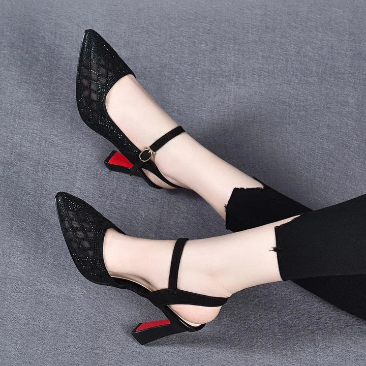 Delyse - Premium Pumps mit Blockabsatz