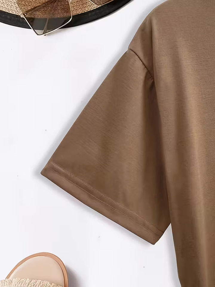 Sarai - Kaffeeherz-Print-T-Shirt