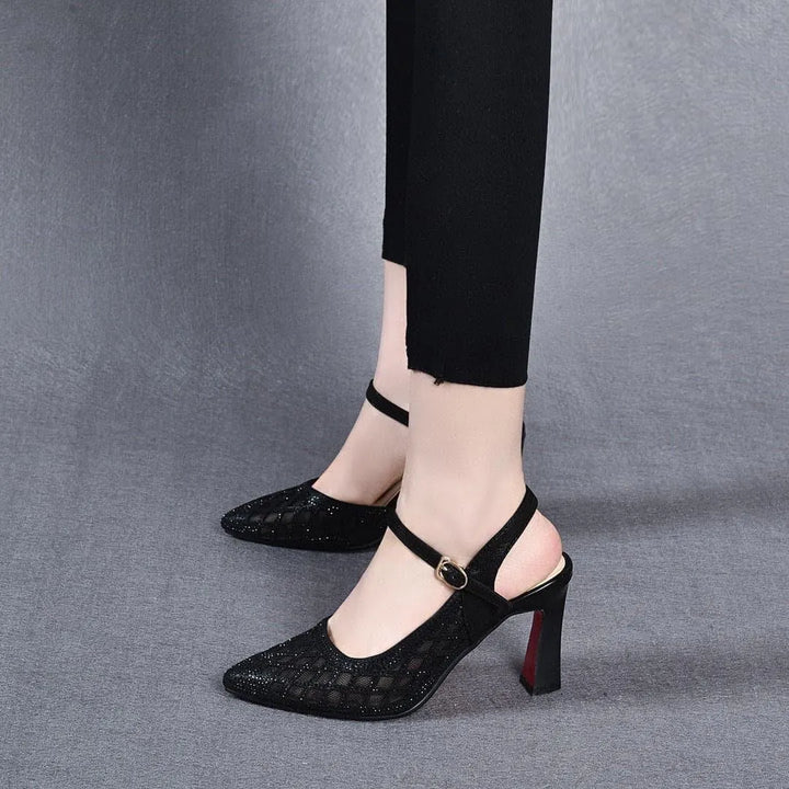 Delyse - Premium Pumps mit Blockabsatz