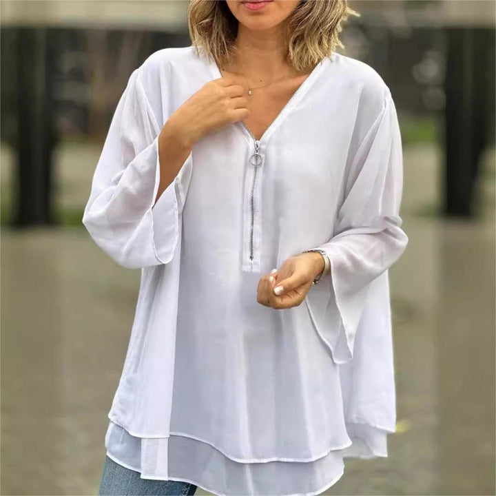 Brinavelle - Fließende Chiffon-Tunikabluse