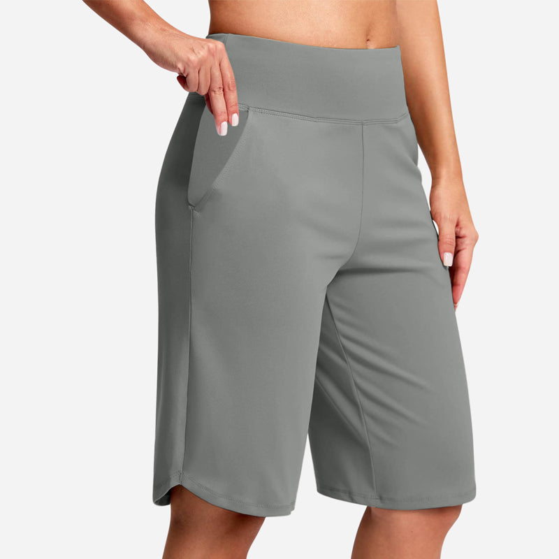 Odeliora - Hochtaillierte, komfortable Bermuda-Shorts