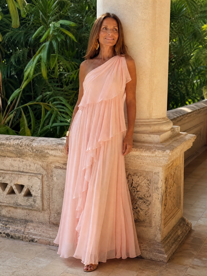 Katriana - Soft-Touch Maxikleid mit Rüschen