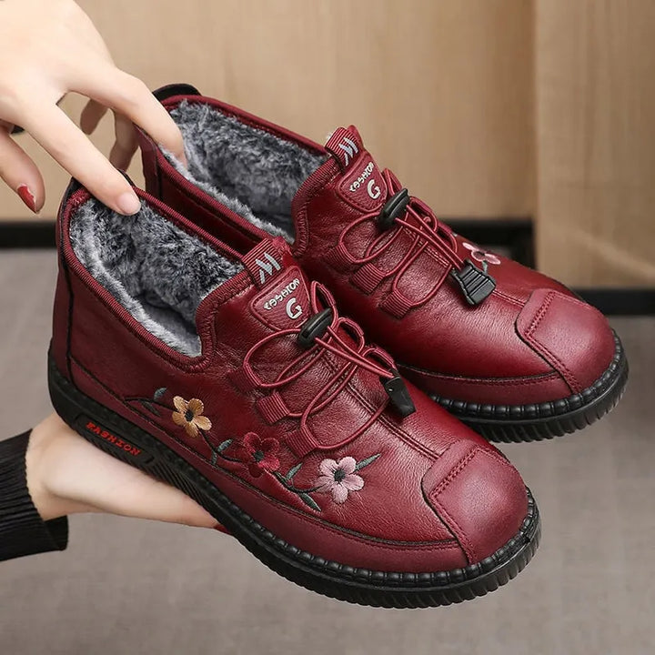 Verisse - blumenbestickte Komfort-Stiefeletten