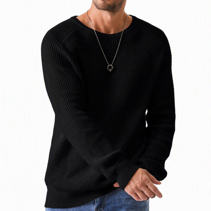 Isric - Strukturierter Rundhals-Strickpullover