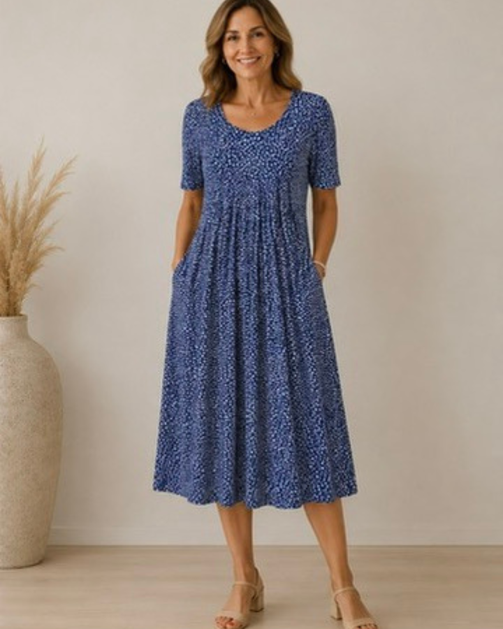 Ailith - Drapiertes Soft-Touch-Kleid