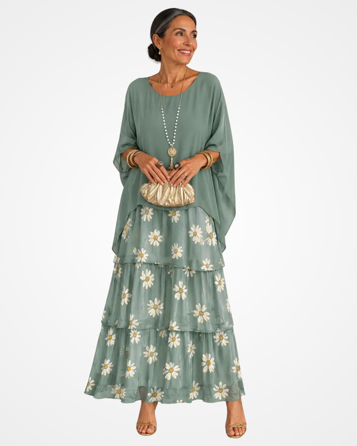 Sylvia - Weich fließendes Maxikleid