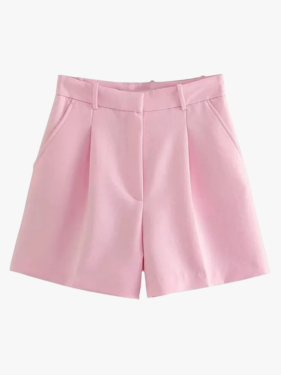 Mirelle - Maßgeschneiderte hoch taillierte Bundfalten-Shorts