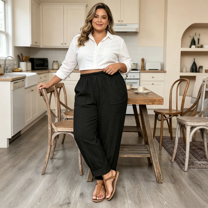 Perdita - Weit geschnittene Hose mit Soft-Touch