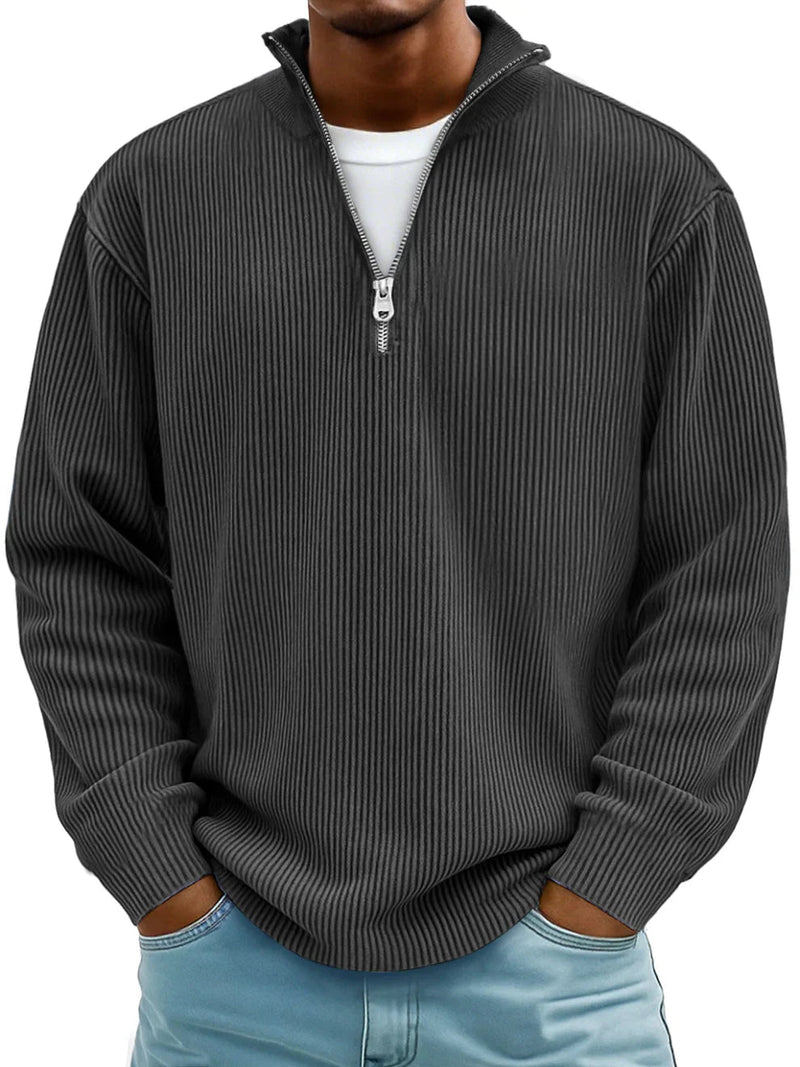 Blackden - Rippstrick-Half-Zip-Pullover