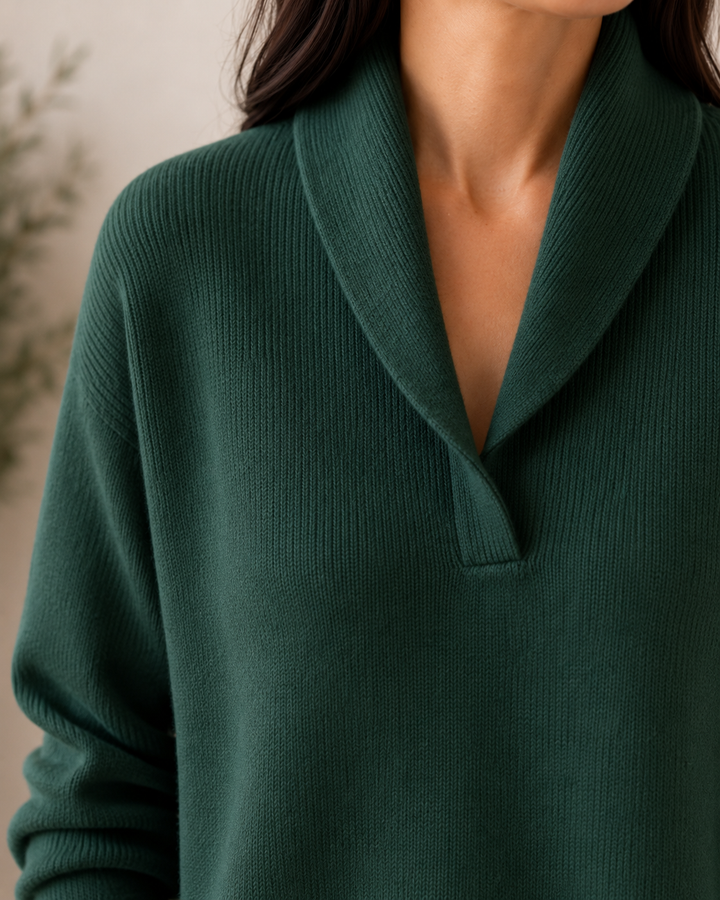 Amandina - Weicher V-Ausschnitt-Pullover