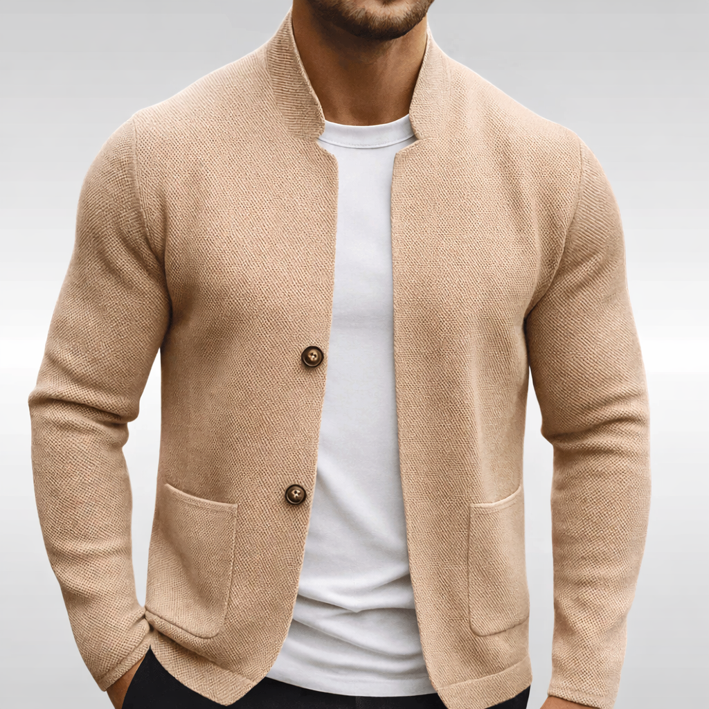 Eldhaven - Strukturierter Blazer mit Mandarin-Kragen