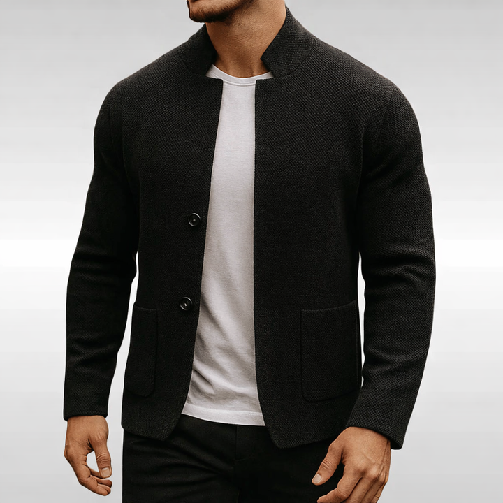 Eldhaven - Strukturierter Blazer mit Mandarin-Kragen