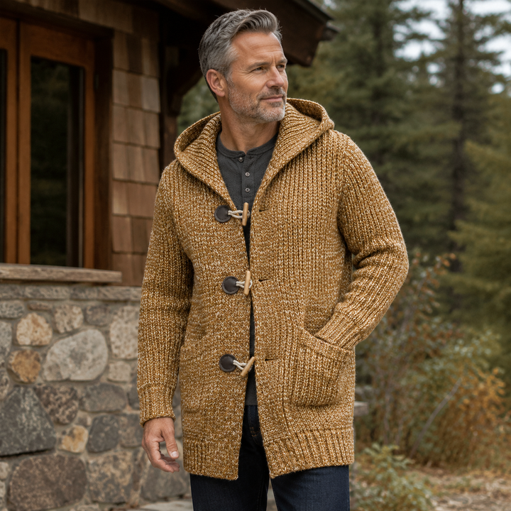 Raevan - Softtouch-Kapuzen-Strickjacke