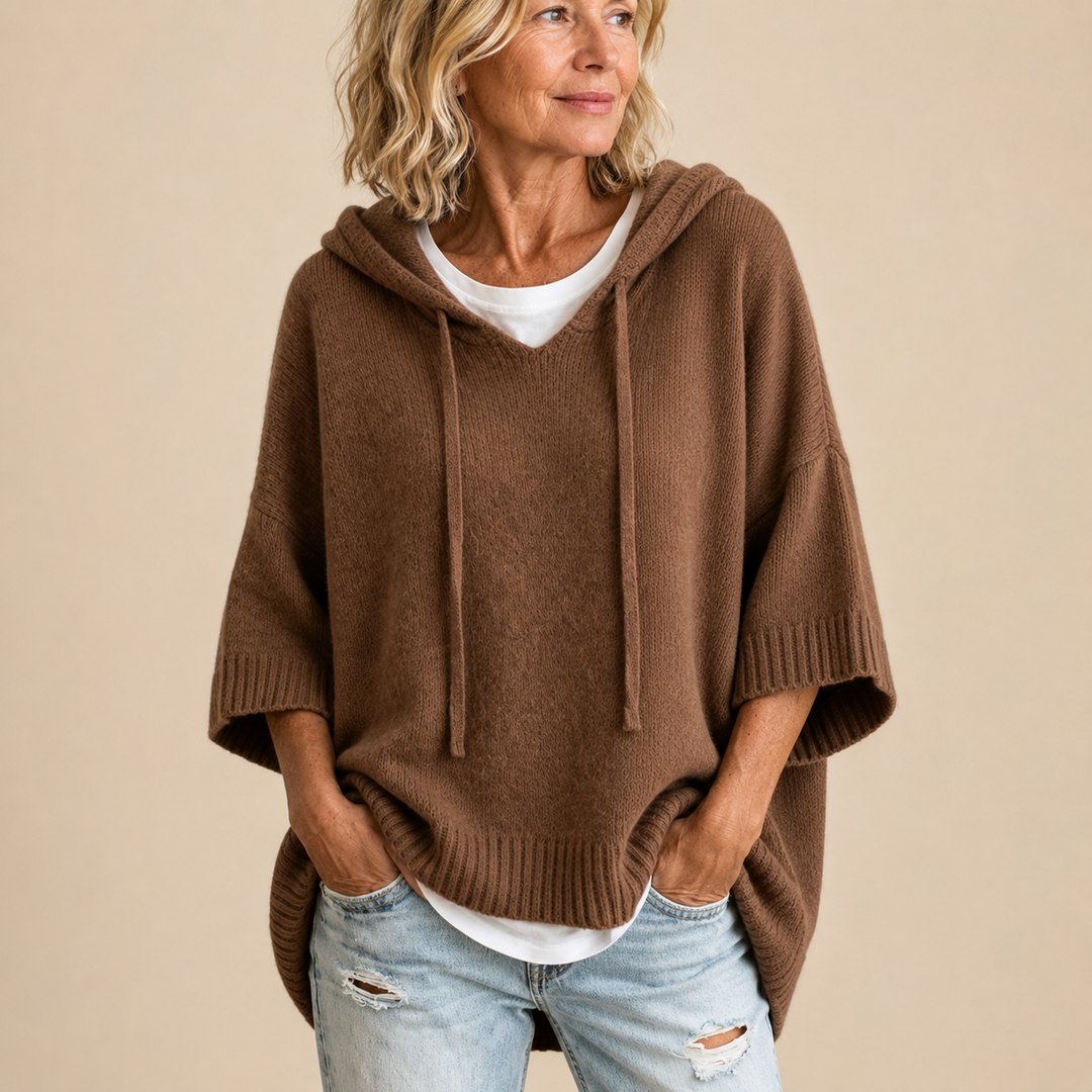 Delavique - Oversize-Strickhoodie
