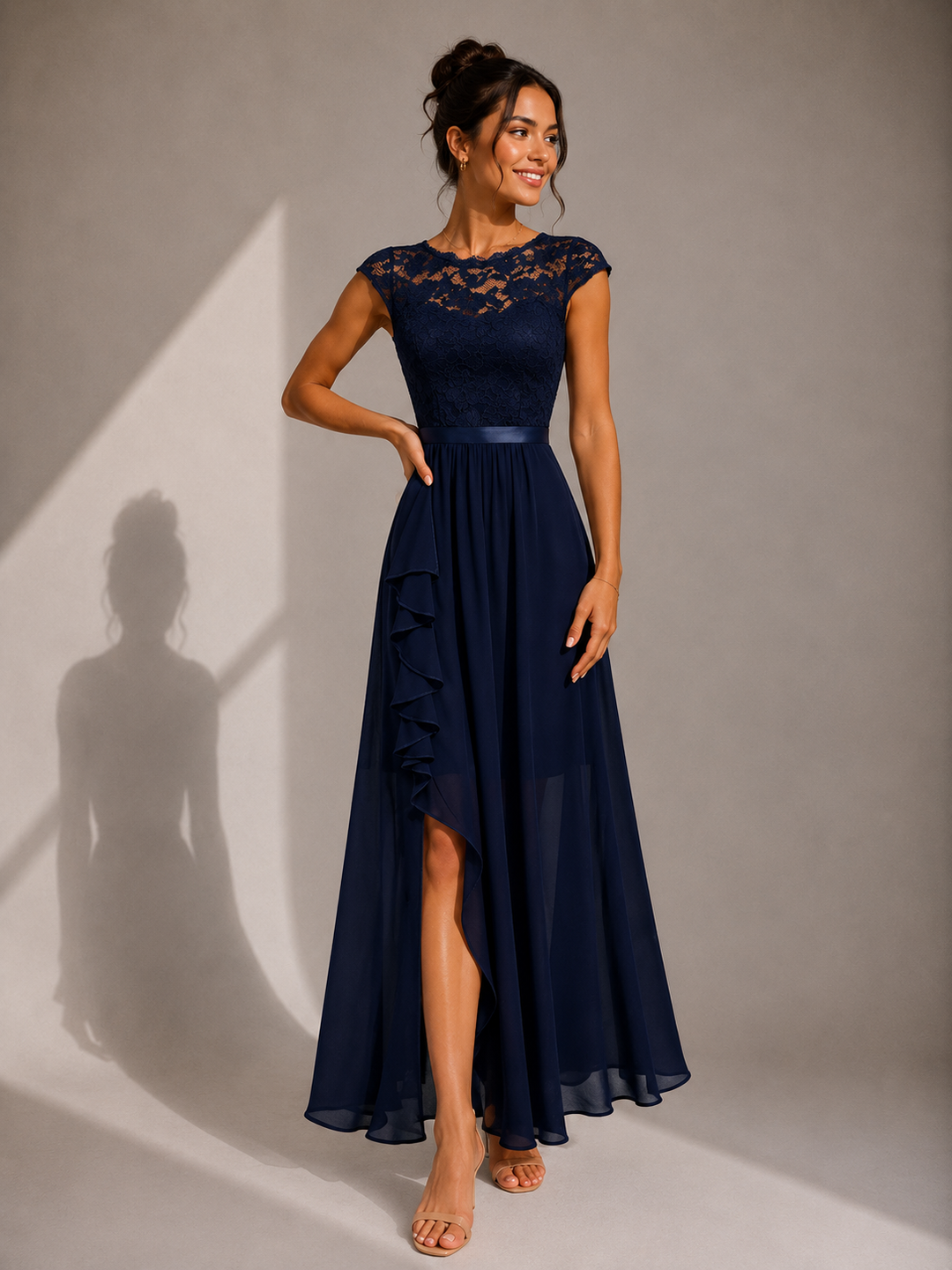 Winsome - Fliessendes A-Linien-Maxikleid