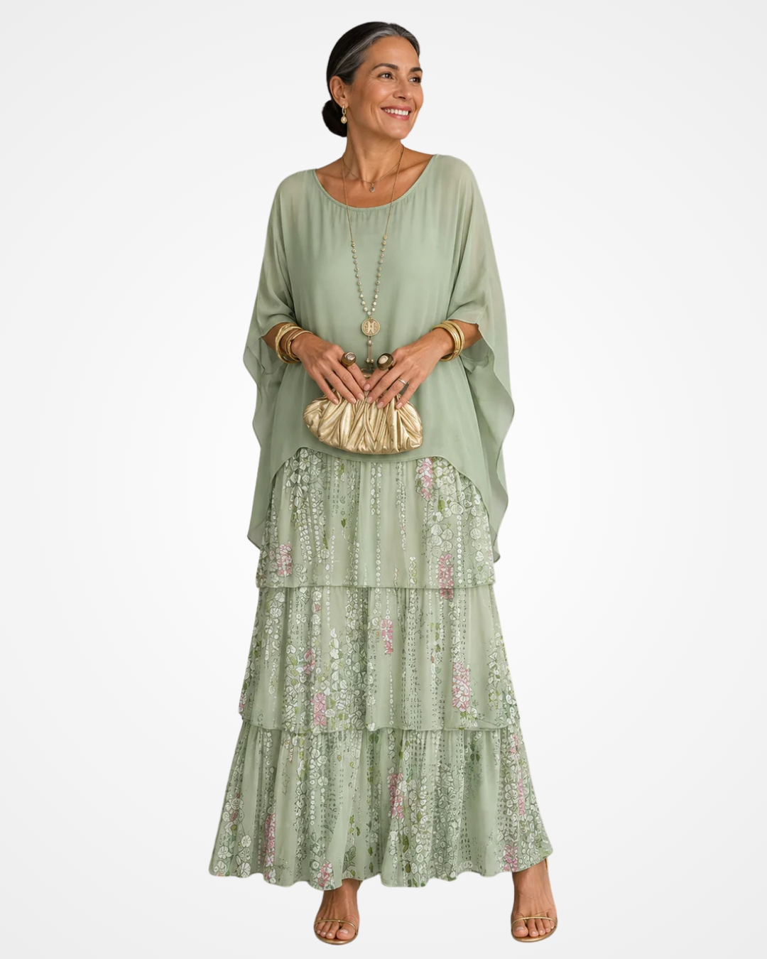 Sylvia - Weich fließendes Maxikleid