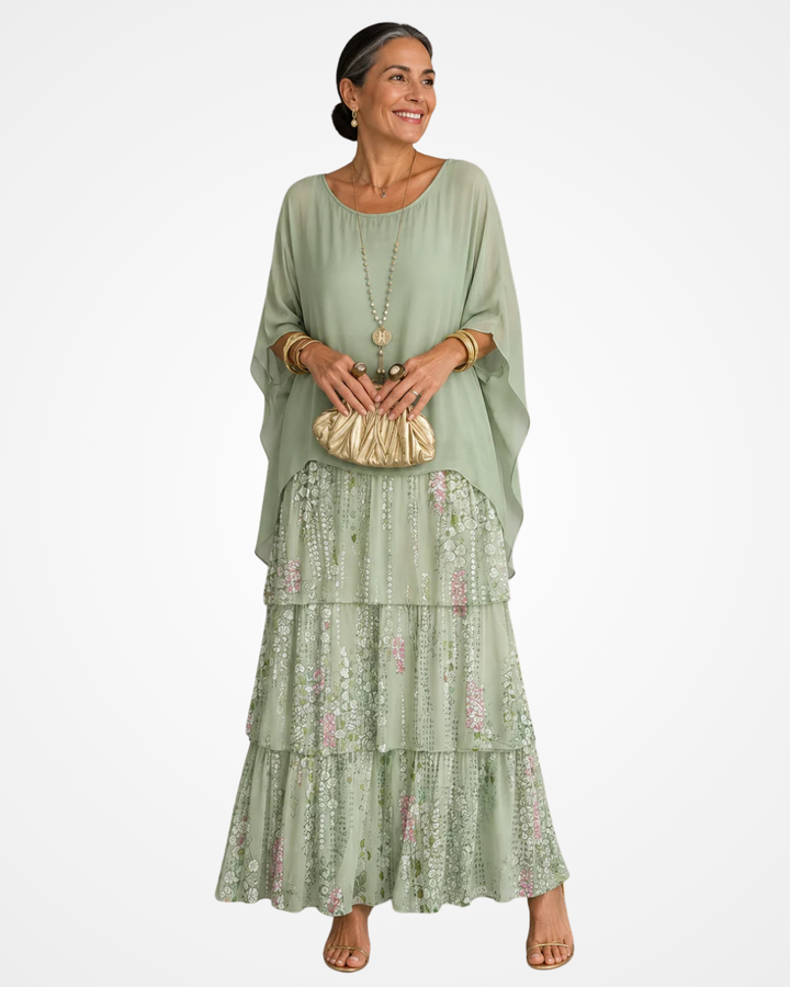 Sylvia - Weich fließendes Maxikleid