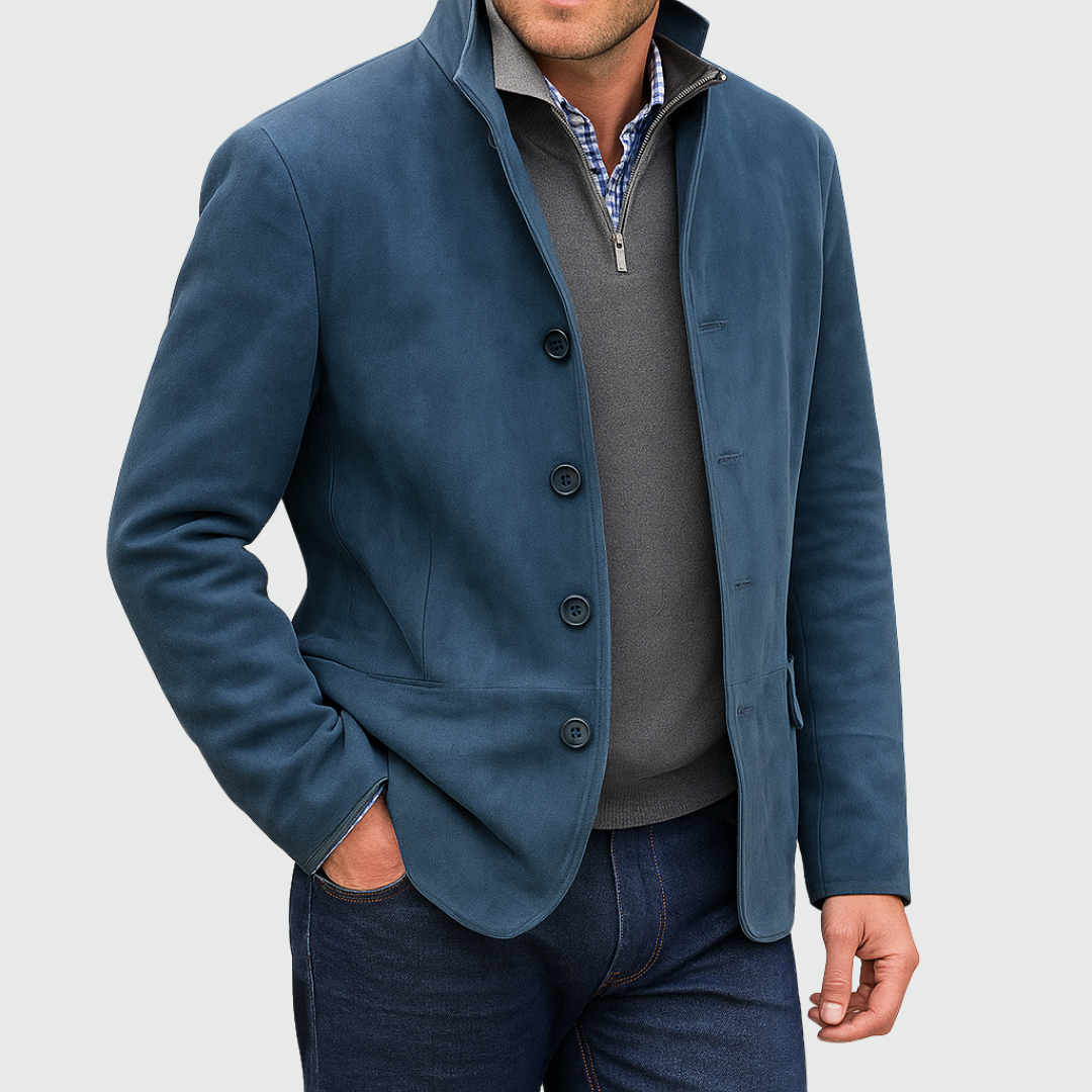 Aberley - Weiche Jacke mit durchgehender Knopfleiste