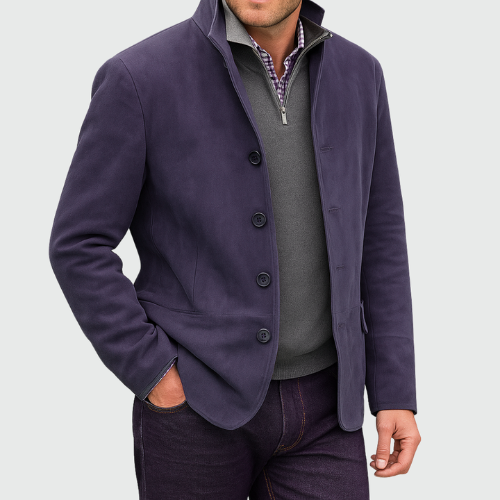 Aberley - Weiche Jacke mit durchgehender Knopfleiste