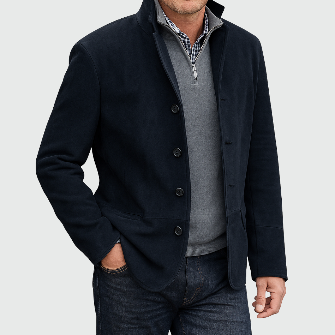 Aberley - Weiche Jacke mit durchgehender Knopfleiste