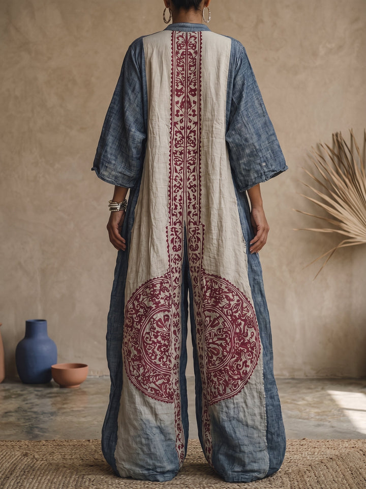Melantha - Jumpsuit mit Vintage-Print und Soft-Touch
