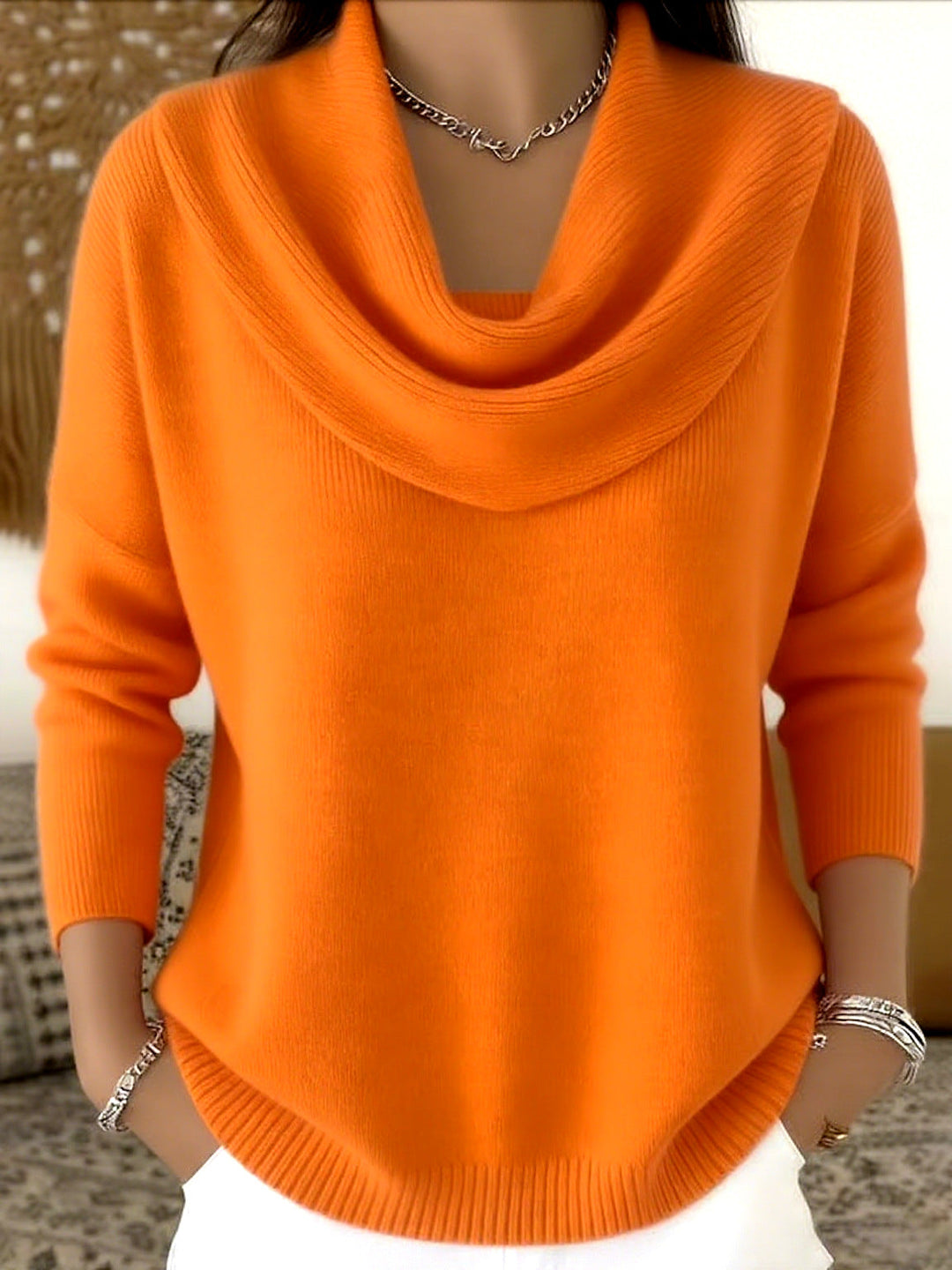 Mirelia - Drapierter Rollkragenpullover