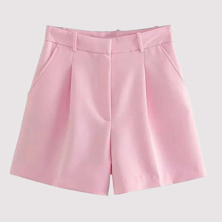 Mirelle - Maßgeschneiderte hoch taillierte Bundfalten-Shorts
