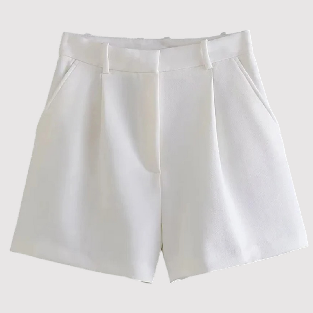 Mirelle - Maßgeschneiderte hoch taillierte Bundfalten-Shorts