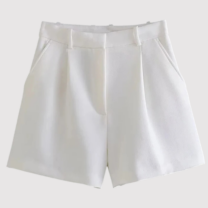 Mirelle - Maßgeschneiderte hoch taillierte Bundfalten-Shorts