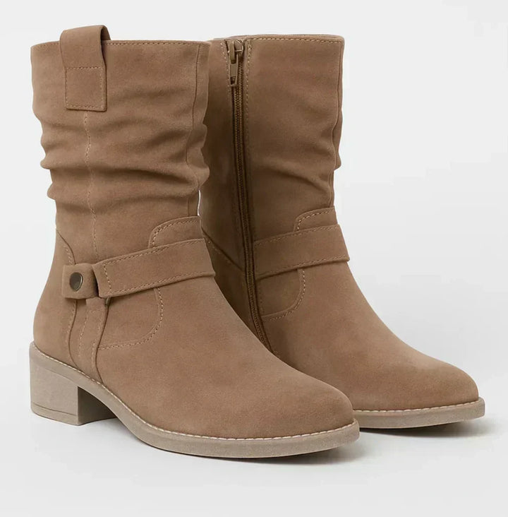 Calluna - Wadenhohe Softtouch-Stiefel mit Blockabsatz