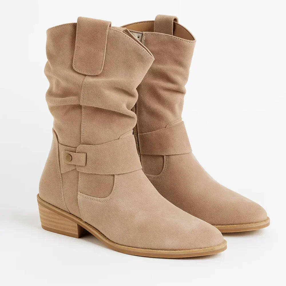 Calluna - Wadenhohe Softtouch-Stiefel mit Blockabsatz