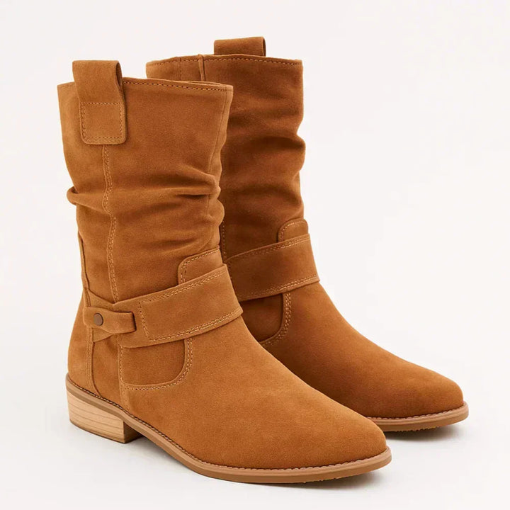 Calluna - Wadenhohe Softtouch-Stiefel mit Blockabsatz