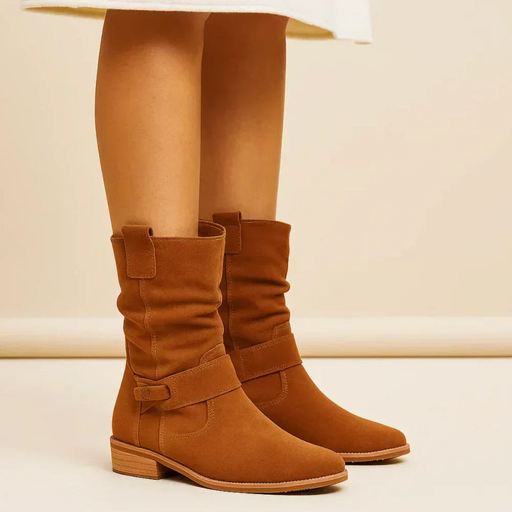 Calluna - Wadenhohe Softtouch-Stiefel mit Blockabsatz