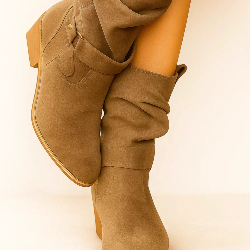 Calluna - Wadenhohe Softtouch-Stiefel mit Blockabsatz