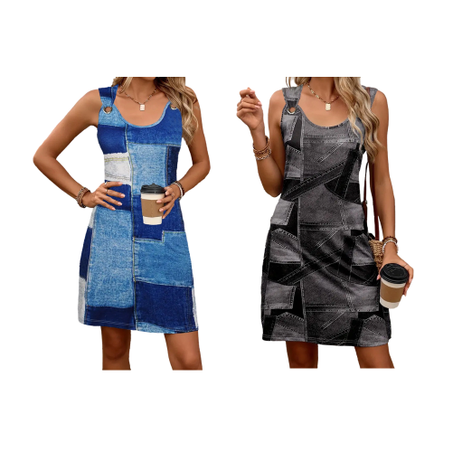 Havilah - Softtouch-Kleid in Denim-Optik