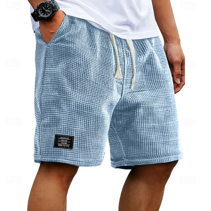 Godwin - Atmungsaktive Waffelpiqué-Shorts